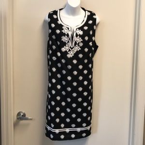 Black and white polka dot dress
